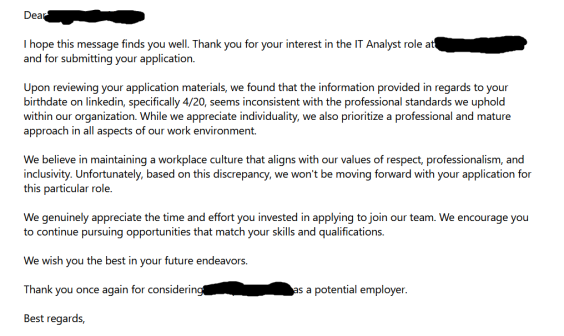 A Viral Job Rejection Letter is Likely Fake But Sheds Light on the Dystopian Undertones of Our AI-Dominated Future